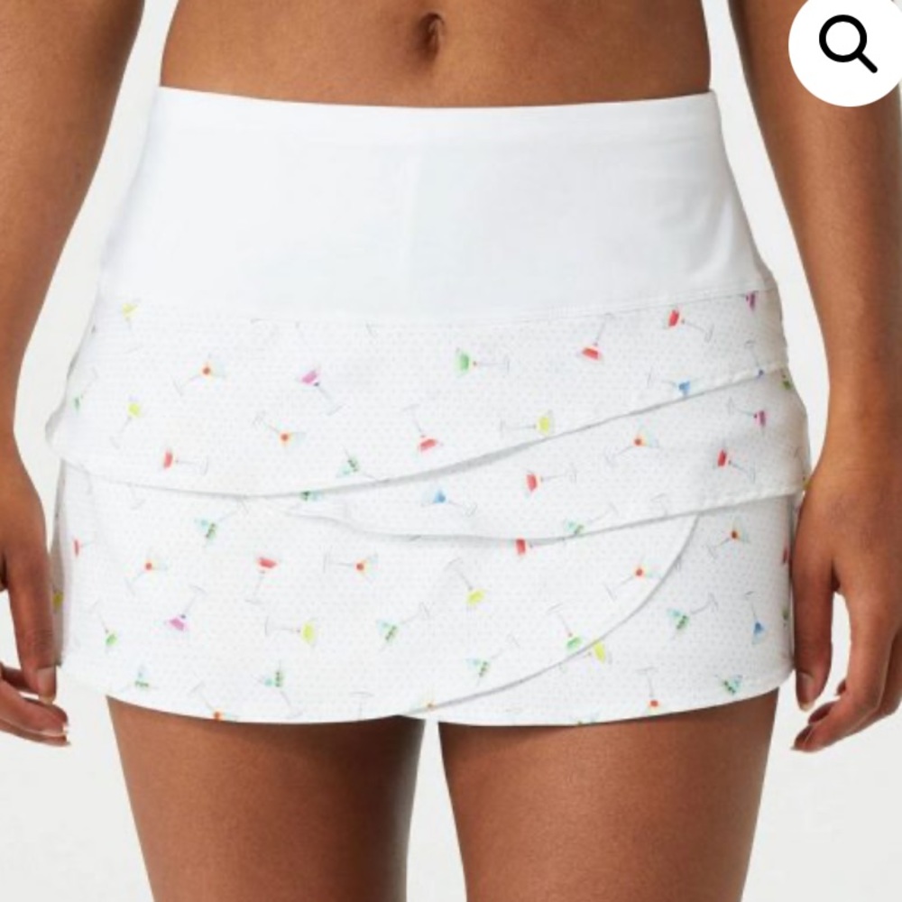 Lucky In Love Happy Hour Scallop Tennis Skirt Skort S